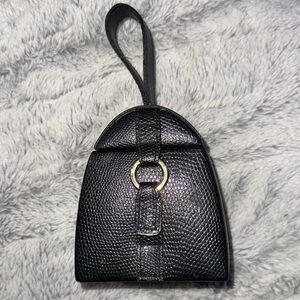 Black Pebbled Leather Travel Jewelry Box